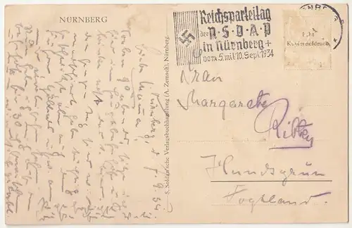 Ak Gruss aus Nürnberg * Nürnberger Trichter * 1934 ! (A1616