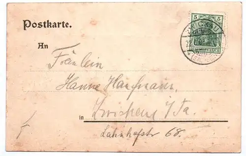 Studentika Ak Wappen Zwickau Sachsen 1908