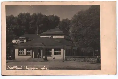 Foto Haffbad Ueckermünde um 1950 HO Gaststätte