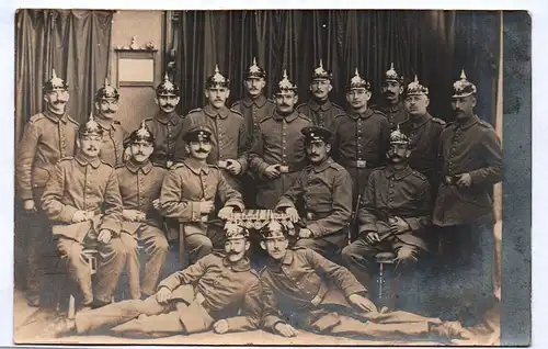 Foto Ak Soldaten Pickelhaube IR 100 1 Wk