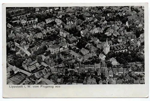 Ak Lippstadt Westfalen vom Flugzeug aus 1965 Luftbild