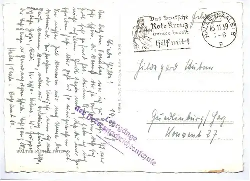 Ak Halle Saale General Maercker Platz Nachrichtenschule 1939 Feldpost Stempel