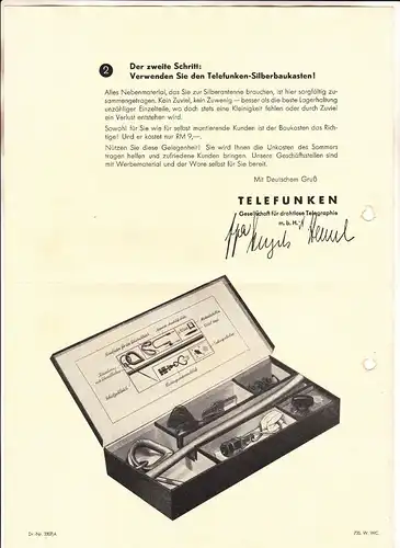 Lot Radio Dokumente Garantiescheine Röhren Telefunken um 1935