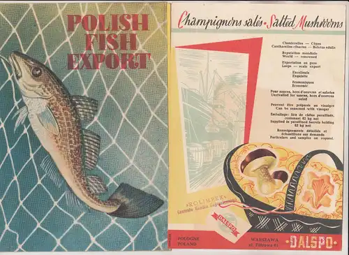 2 x polnische Prospekte DDR Import um 1955 (D7