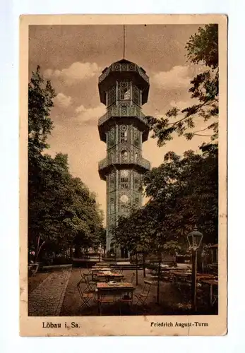 DDR Ak Löbau in Sachsen Friedrich August Turm DR 1930