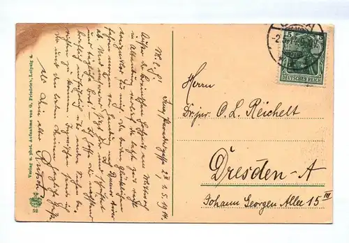 Ak Jena Partie im Prinzessinnen Garten DR 1914