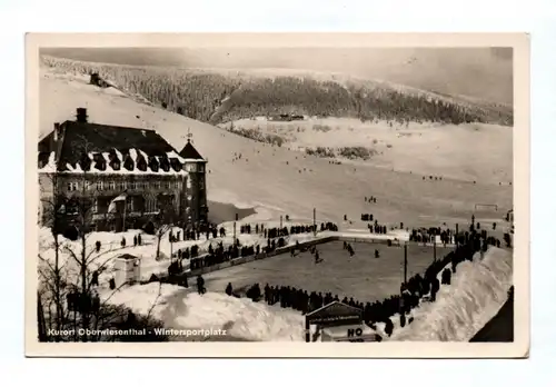 Ak Kurort Oberwiesenthal Wintersportplatz DDR 1955