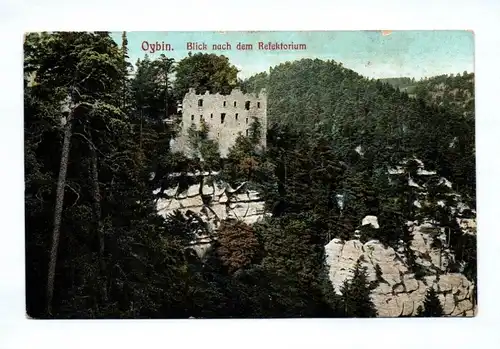 Ak Oybin Blick nach dem Refektorium 1915