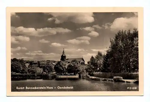 Ak Kurort Benneckenstein Harz Gondelteich 1957 DDR