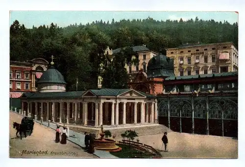 Ak Marienbad Kreuzbrunnen Mariánské Tschechien