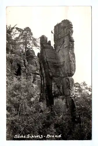 DDR Ak Sächsische Schweiz Brand 1964