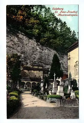 Ak Salzburg St Peter Friedhof Maximuskapelle