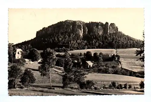 Ak Fels Pfaffenstein Sächs. Schweiz mit Paffendorf DDR 1967