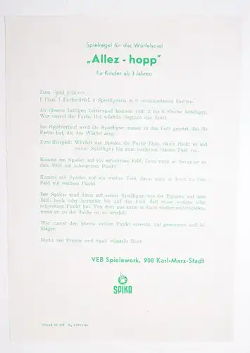 Altes Spielbrett Allez Hopp Zirkus Gesellschaftsspiel DDR