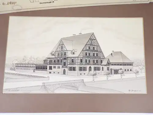 Dresden Architektur Zeichnungen ab 1921 Martin Dülfer Fritz Breitengroß