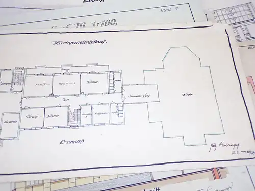 Dresden Architektur Zeichnungen ab 1921 Martin Dülfer Fritz Breitengroß