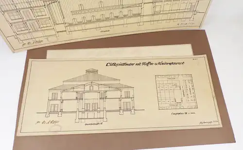 Dresden Architektur Zeichnungen ab 1921 Martin Dülfer Fritz Breitengroß