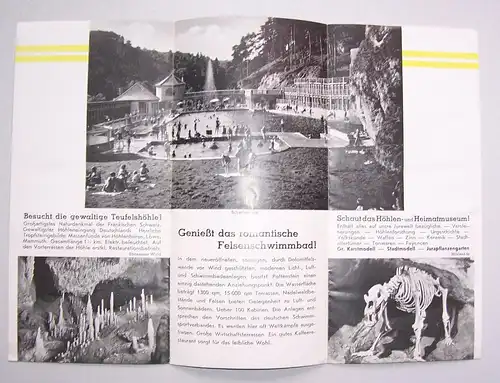 Reise Prospekt Pottenstein in der fränkischen Schweiz  1934