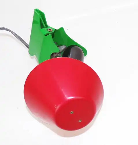 Leselampe DDR Rot Grün E14 Bettleuchte kleine Klemmlampe