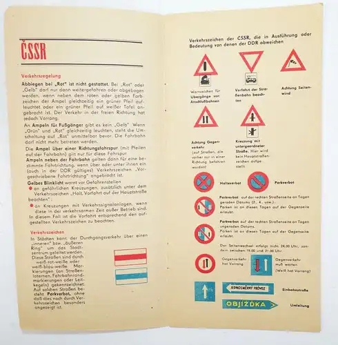 DDR Prospekt Motorisiert ins Ausland 1972