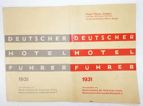 Deutscher Hotel Führer 1931