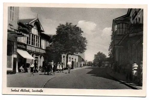 Alte Postkarte Seebad Ahlbeck Seestraße 1956