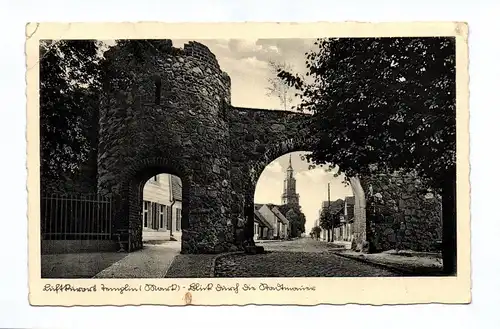 Ak Templin Stadtmauer mit Wiekhaus 1938