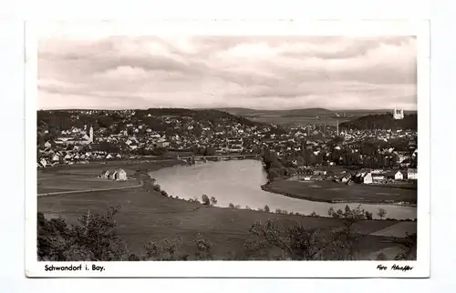 Ak Echtfoto Schwandorf in Bayern