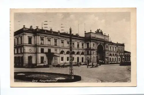 Ak Gera Hauptbahnhof 1953 DDR