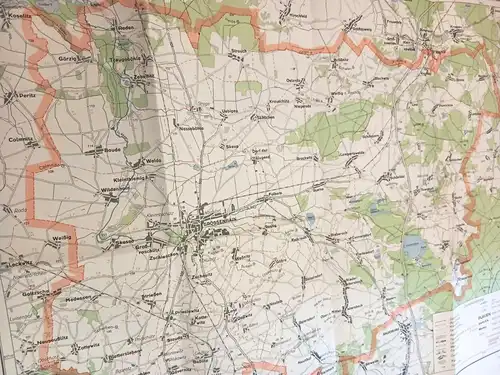 Karte DDR Großenhain 1:50000 alte Landkarte Vermessungsdienst Sachsen 1954