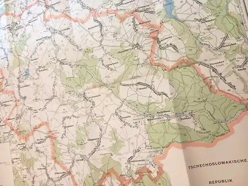 DDR Landkarte Brand-Erbisdorf 74 x 63 cm 1:50000 Sachsen 1954