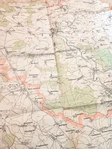 DDR Karte Grimma 1:50000 Sachsen 1954 alte Landkarte Kreisübersichtskarte
