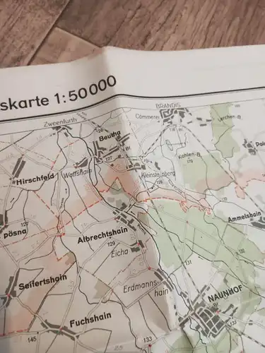 DDR Karte Grimma 1:50000 Sachsen 1954 alte Landkarte Kreisübersichtskarte