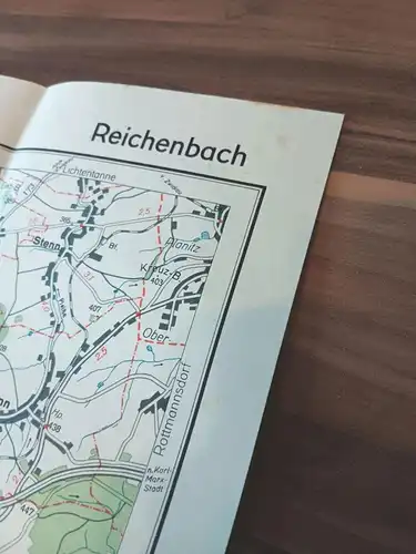 Kreisübersichtskarte Reichenbach 1:5000 Vermessungsdienst Sachsen 1953 Landkarte
