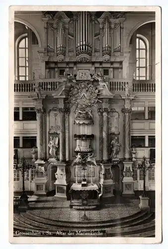 Grossenhain in Sachsen Altar der Marienkirche 1935