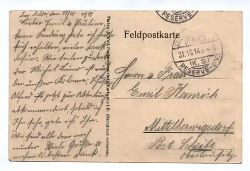 Propganda Ak 1 Kaiser Zar Wk 1914 Feldpostkarte