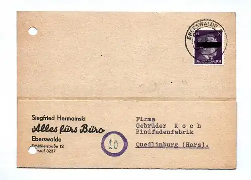 Drucksache Siegfried Hermainski Alles fürs Büro Eberswalde 1944