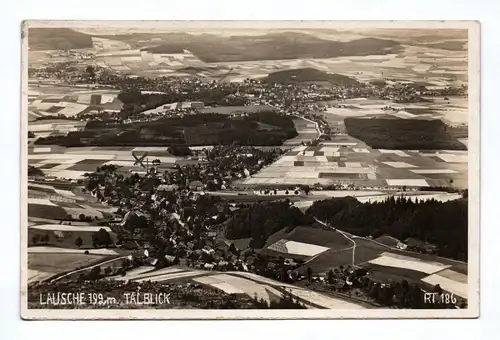 Ak Lausche Talblick 1933 Berg Lausitzer Gebirge Zittau