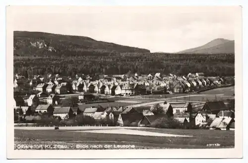 Ak Olbersdorf Zittau Blick nach der Lausche 1953 DDR