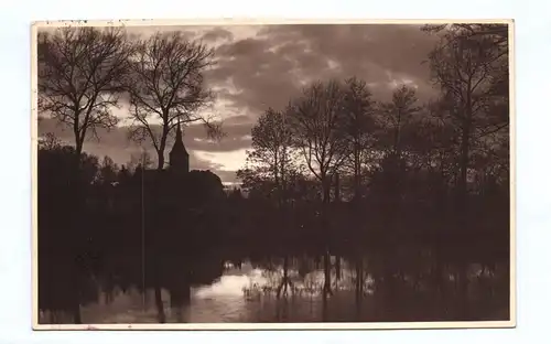 Foto Ak Friedland in Böhmen 1938 Silhouette Tschechien