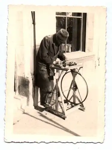 Foto 2 Wk rumänischer Messerschleifer Bevölkerung Typ WW2 romania