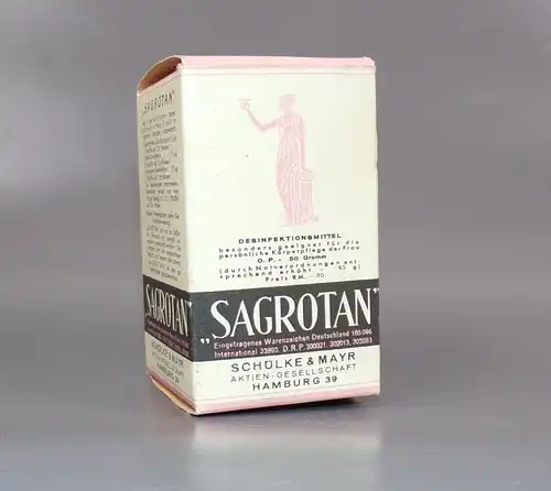 Sagrotan Originalkarton 1930er Schülke Mayr Hamburg alte Reklame Pappdose Deko