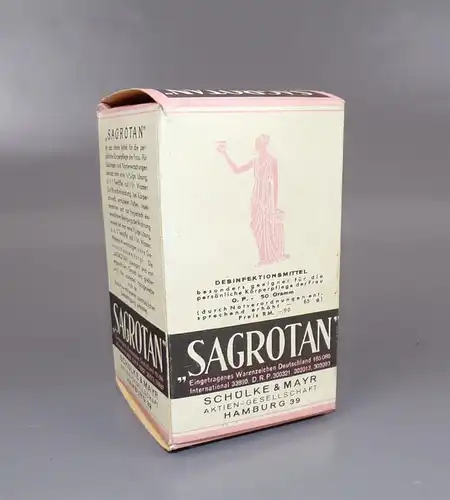 Sagrotan Originalkarton 1930er Schülke Mayr Hamburg alte Reklame Pappdose Deko
