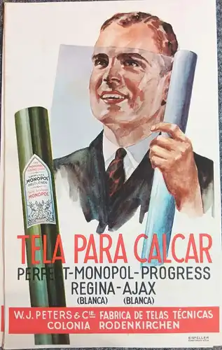 Reklame Blatt Eisfeller Entwurf Tela Para Calcar Kunstdruck Köln 1930er