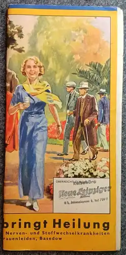 Alter Flyer Bad Liebenstein bringt Heilung 1938 Reiseprospekt