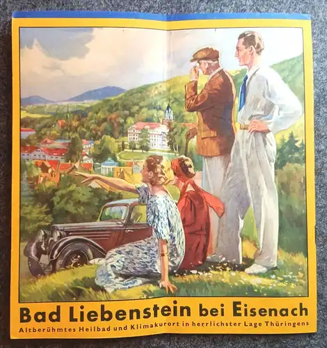 Alter Flyer Bad Liebenstein bringt Heilung 1938 Reiseprospekt