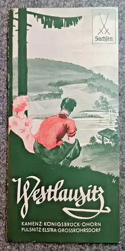 Westlausitz Sachsen Reise Flyer Kamenz Königsbrück alter Reiseprospekt 1939