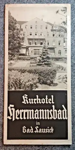 Alter Reiseprospekt Kurhotel Herrmannsbad in Bad Lausick