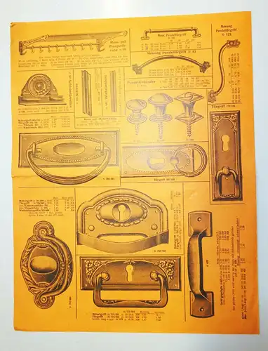 Werbe Prospekt Werner Iserlohn 1927 Fensterbeschläge Türbeschläge Möbelbeschläge