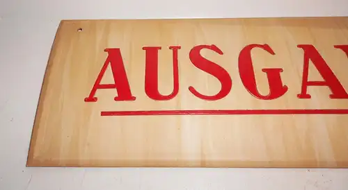 Tolles Vintage Pappschild AUSGANG Retro 1950er Hinweisschild Retro Deko NOS !